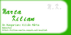 marta kilian business card